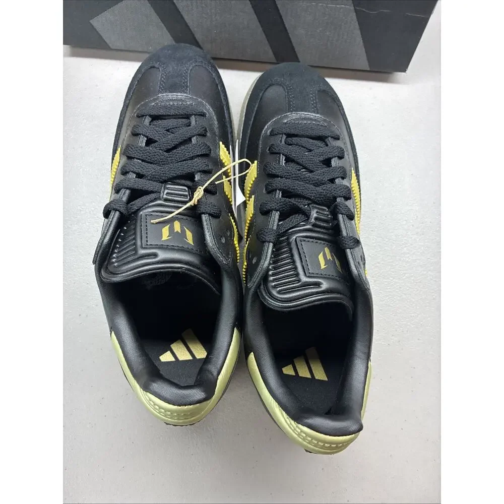 New adidas Samba Messi J Low Top Sneakers Black/Gold Unisex Kids US 6 JH5641